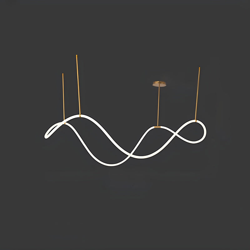 מנורת תלייה מודרנית עם צינור ארוך לד, לחדר אוכל - Orntli