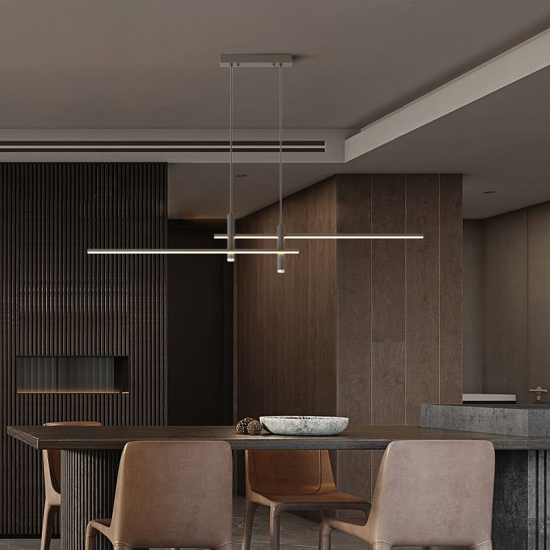 Lampada a sospensione lineare Prym — design moderno minimalista