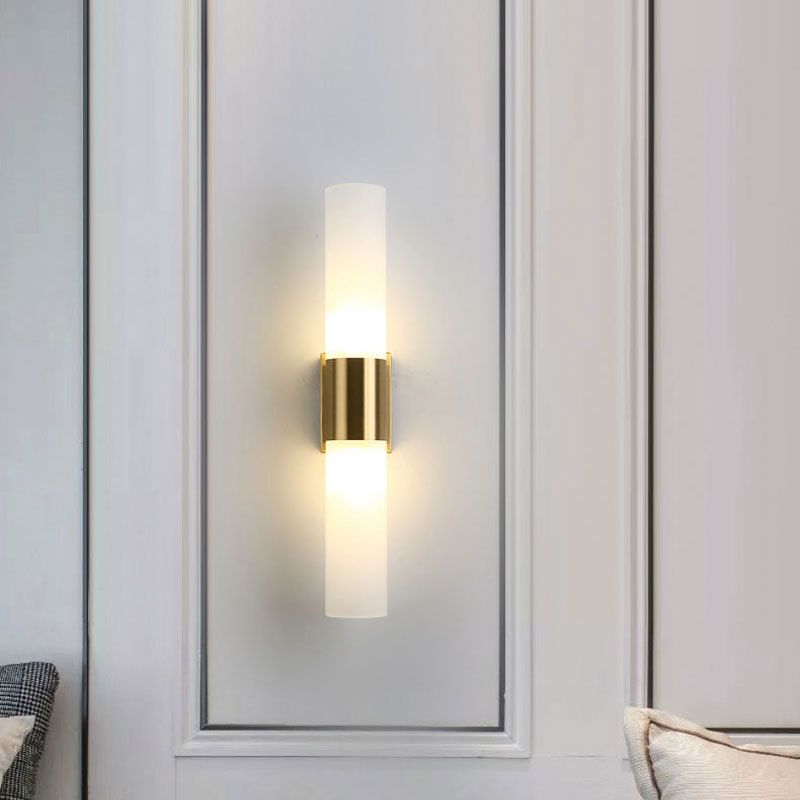 Arisha Double Head Vanity Wall Lamp — Modern Metal and Glass Construction, Black/Gold
