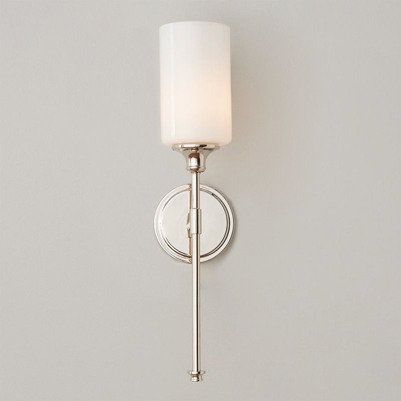 Tiffany nordisk minimalistisk væglampe — sminkebordslampe i glas og metal, sort/sølv