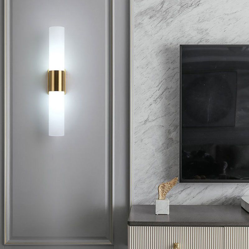 Arisha Double Head Vanity Wall Lamp — Modern Metal and Glass Construction, Black/Gold