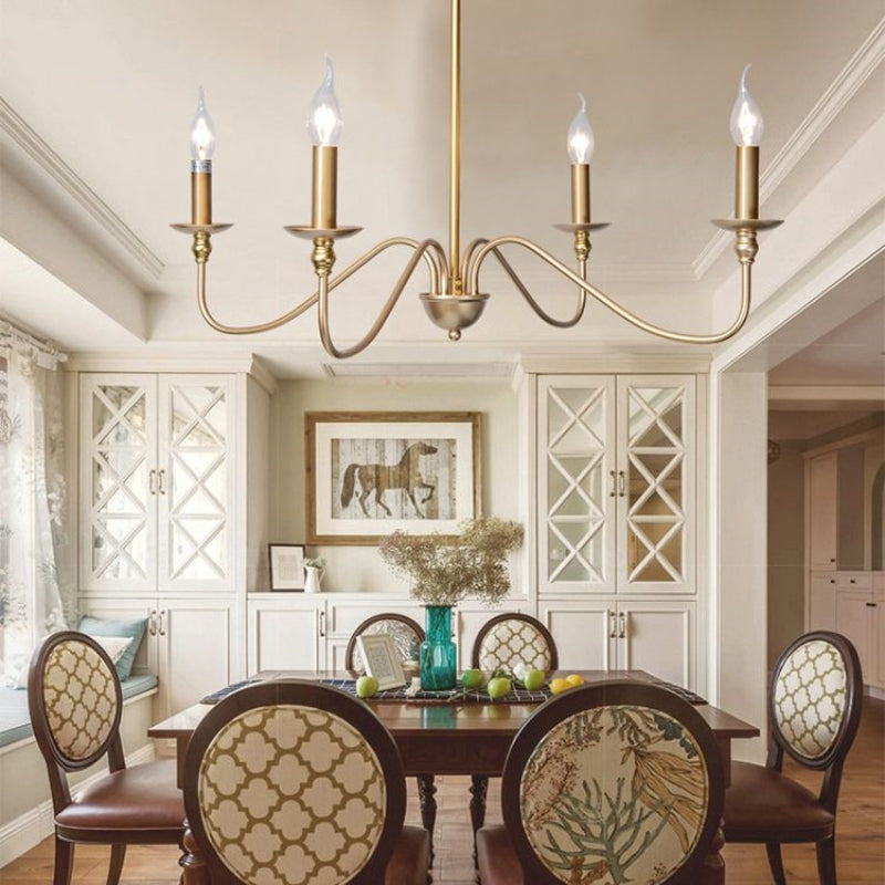 Orix Metal Chandelier — Retro Vintage Candle Design