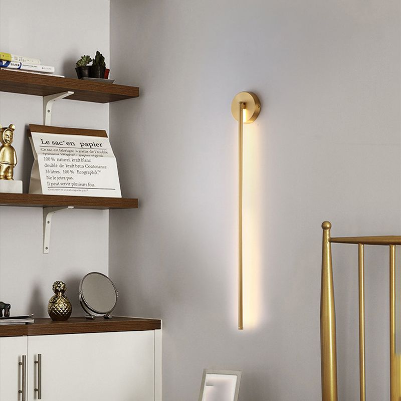 Fauro Modern Linear Metal&Silica Gel Wall Mount Lamps, Gold - Neutralighting