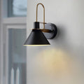 Valentina Vintage Metal Wall Lamp — Horn-Shaped Design, IP44 Rated, Hardwired Mount