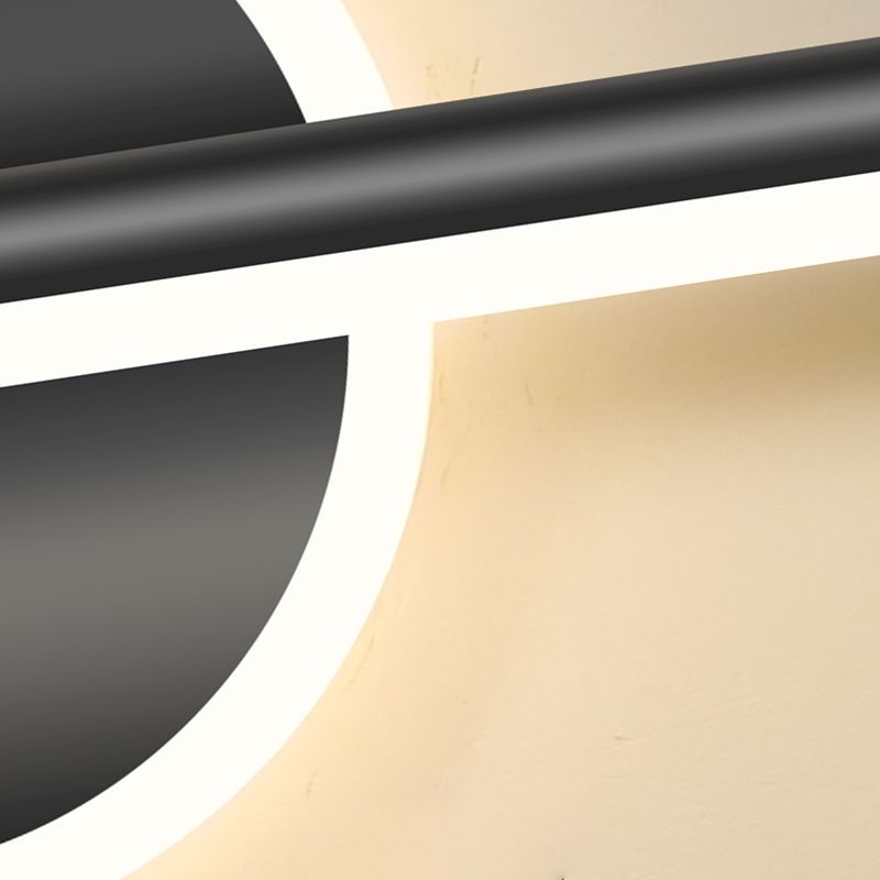 Arisha LED Linear Mirror Front Vanity Wall Lamp — Black/Gold, Switch-Controlled Dimming