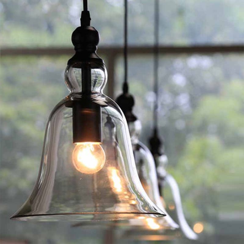 Arisha Vintage Industrial Bell Pendant Light — Hardwire Wiring, Requires Assembly