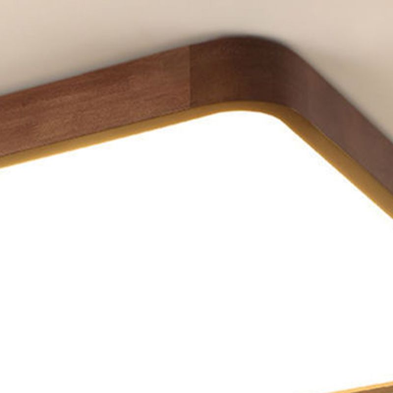 Muto loftlampe — moderne geometrisk design, kant i valnød, integreret LED