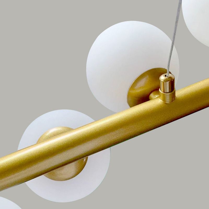 Suspension LED linéaire nordique Valentina — 7/9/11 ampoules, câblée, culot bipin