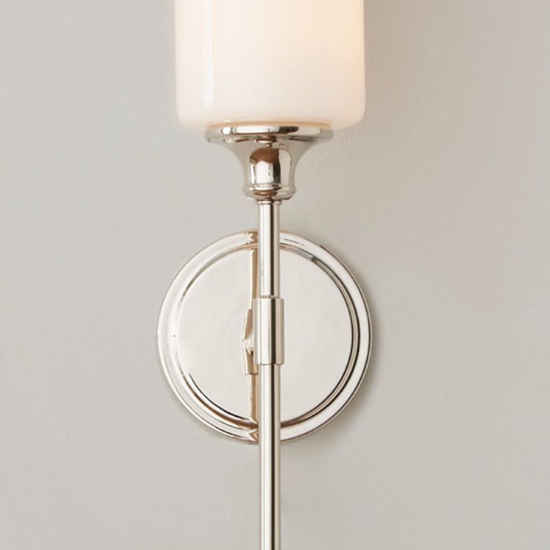 Tiffany nordisk minimalistisk væglampe — sminkebordslampe i glas og metal, sort/sølv