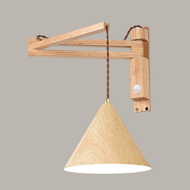Muto justerbar væglampe — design i træ og metal, 2 farvemuligheder