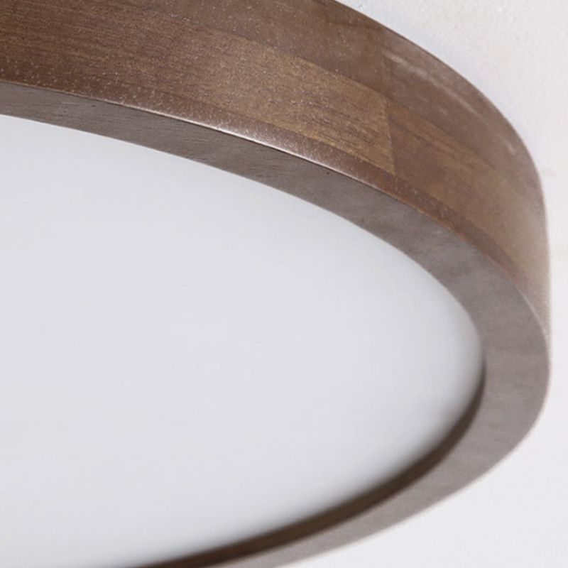 Muto loftlampe — moderne geometrisk design, kant i valnød, integreret LED