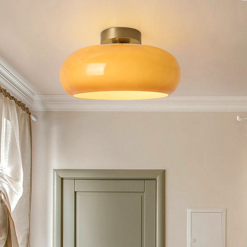 Charlotte Round Glass Flush Mount Ceiling Light
