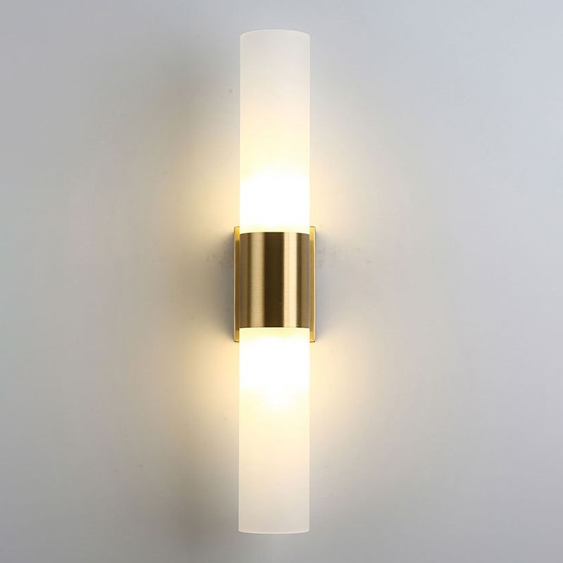 Arisha Double Head Vanity Wall Lamp — Modern Metal and Glass Construction, Black/Gold