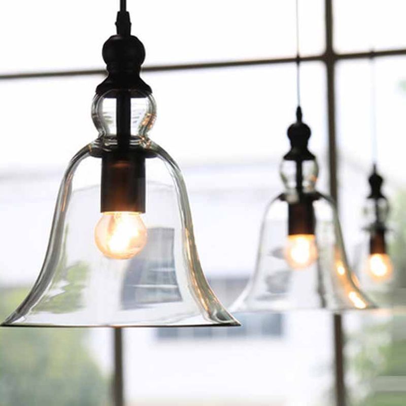 Arisha Vintage Industrial Bell Pendant Light — Hardwire Wiring, Requires Assembly