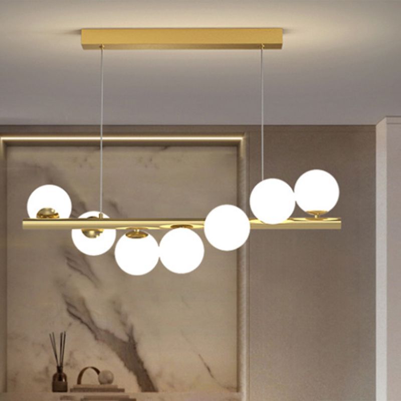 Suspension LED linéaire nordique Valentina — 7/9/11 ampoules, câblée, culot bipin