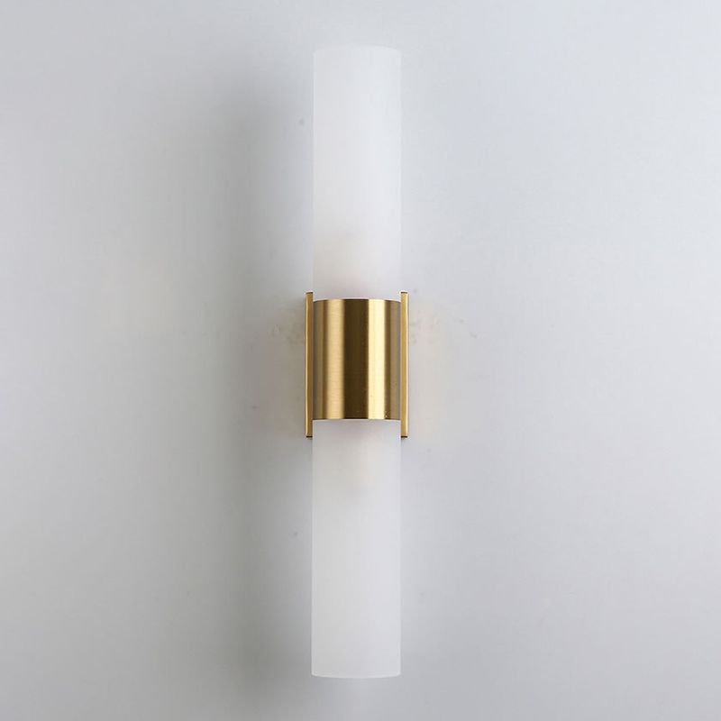 Arisha Double Head Vanity Wall Lamp — Modern Metal and Glass Construction, Black/Gold