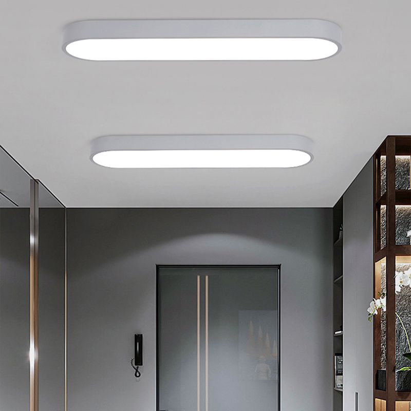 Arisha Flush Mount LED Ceiling Light — Oval Design in Black, White, Grey & Gold