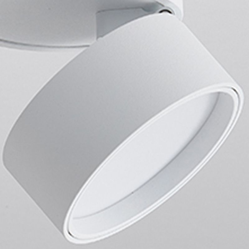 Plafonnier cylindrique encastré Arisha — métal moderne, noir/blanc