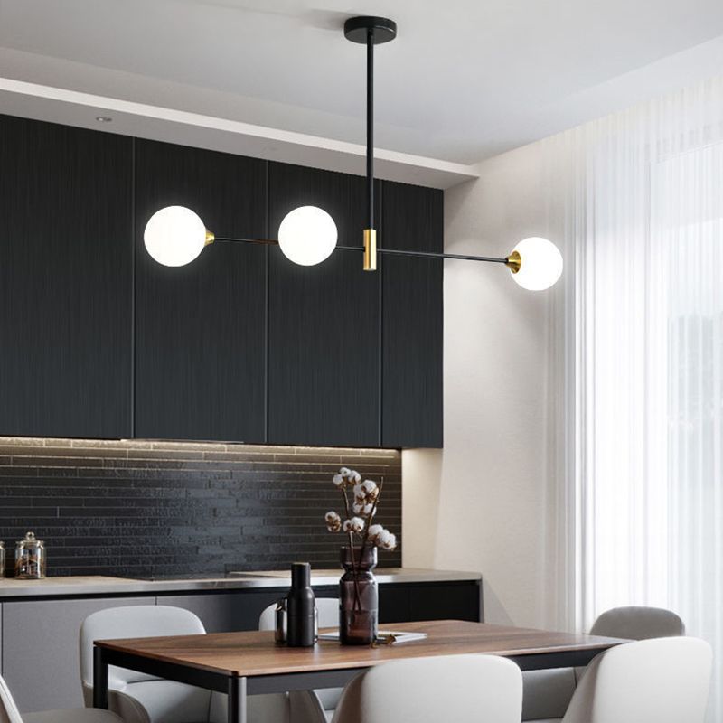 Černé kovové závěsné svítidlo Valentina s bublinkami – nordický design