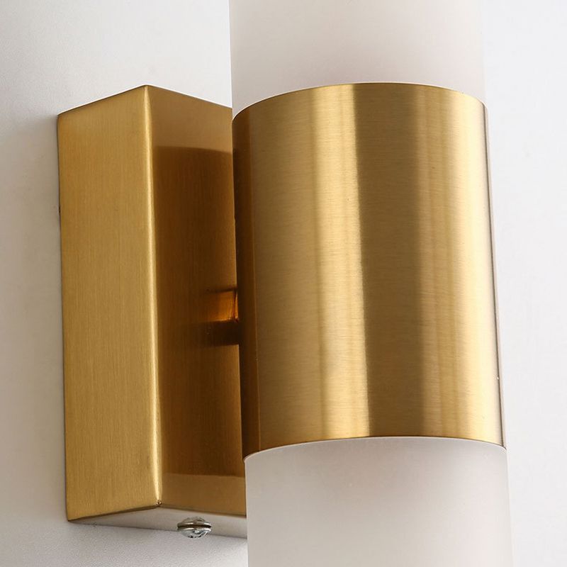 Arisha Double Head Vanity Wall Lamp — Modern Metal and Glass Construction, Black/Gold