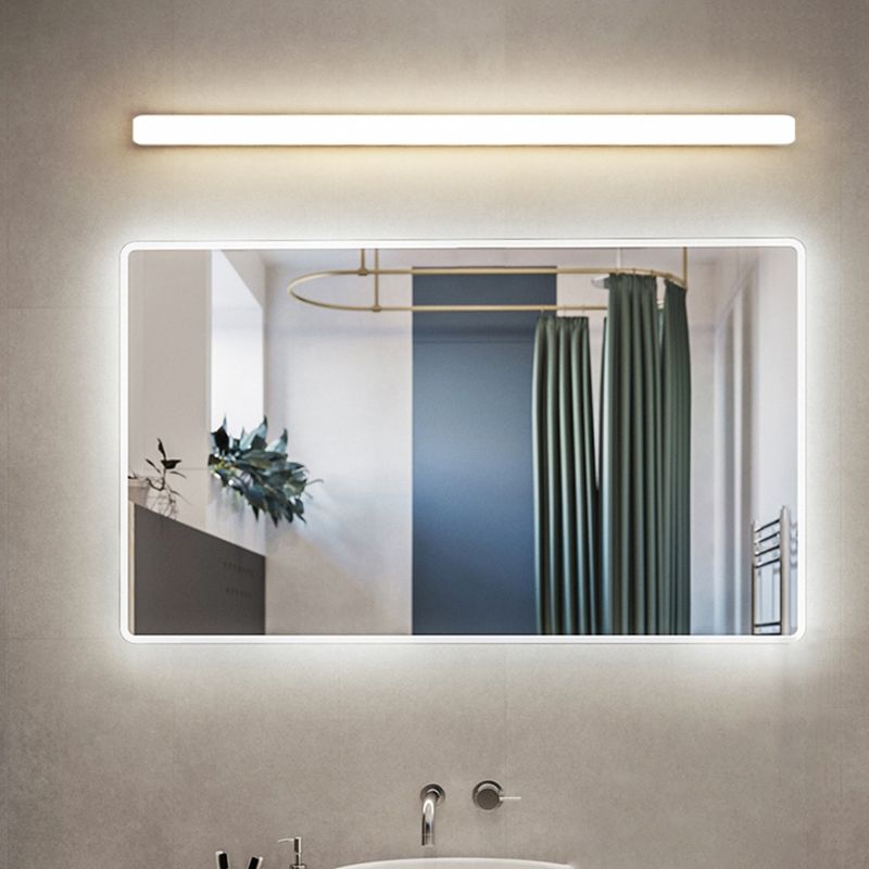Arisha Sade Beyaz Duvar Lambası — Entegre Aynalı ve Banyo Aydınlatması