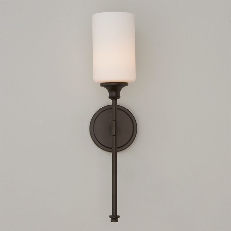 Tiffany nordisk minimalistisk væglampe — sminkebordslampe i glas og metal, sort/sølv