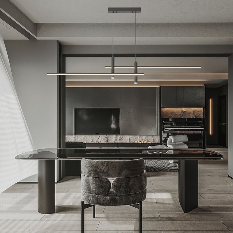 Lampada a sospensione lineare Prym — design moderno minimalista