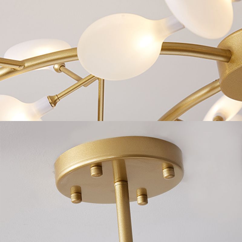 Olivia Art Deco Sputnik Chandelier — Unique Branch and Firefly Design