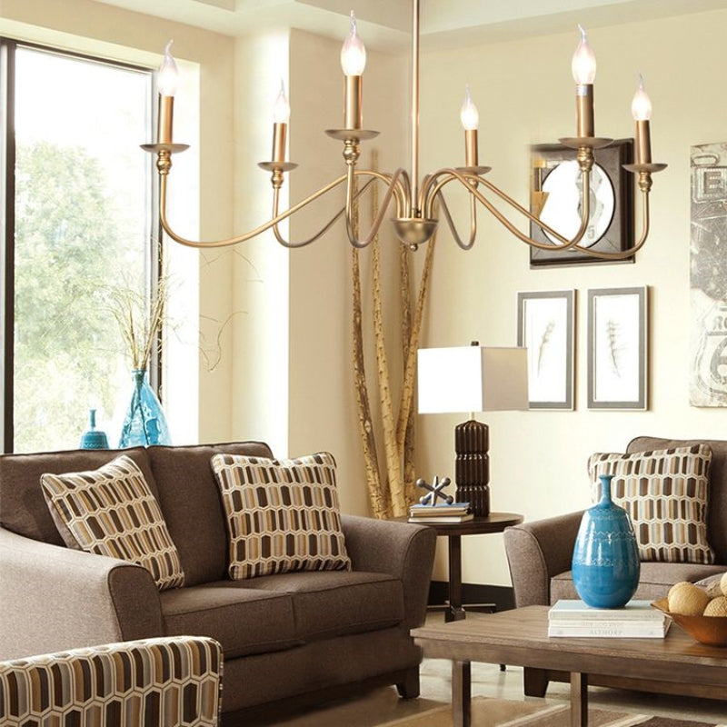 Orix Metal Chandelier — Retro Vintage Candle Design
