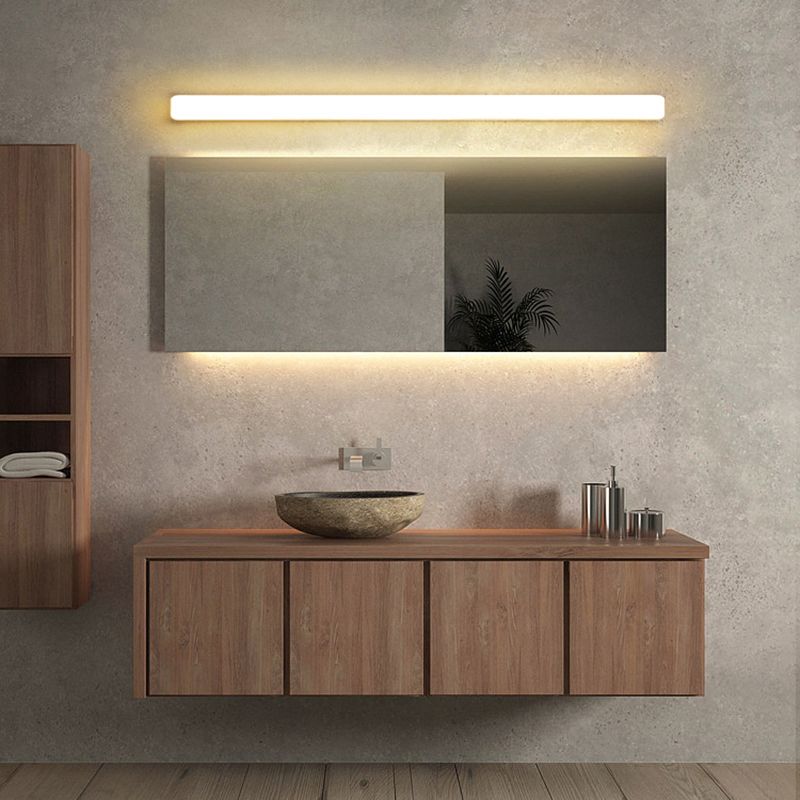 Arisha Sade Beyaz Duvar Lambası — Entegre Aynalı ve Banyo Aydınlatması
