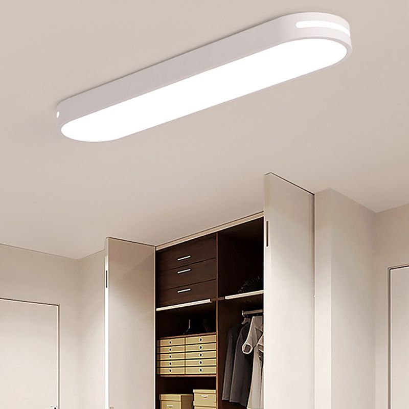 Arisha Flush Mount LED Ceiling Light — Oval Design in Black, White, Grey & Gold