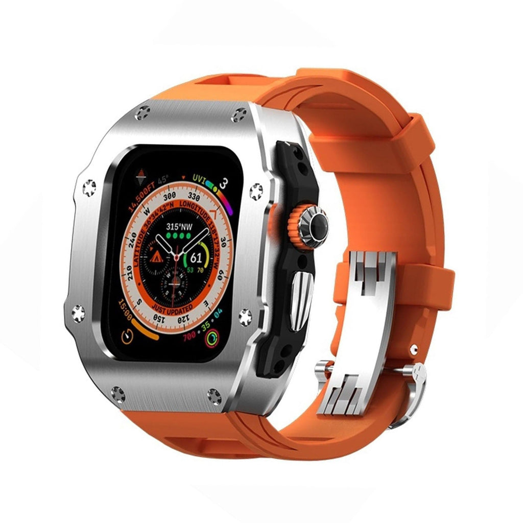 RM Vanguard Serie - Fluorkautschukband Edelstahlgehäuse für Apple Watch Ultra