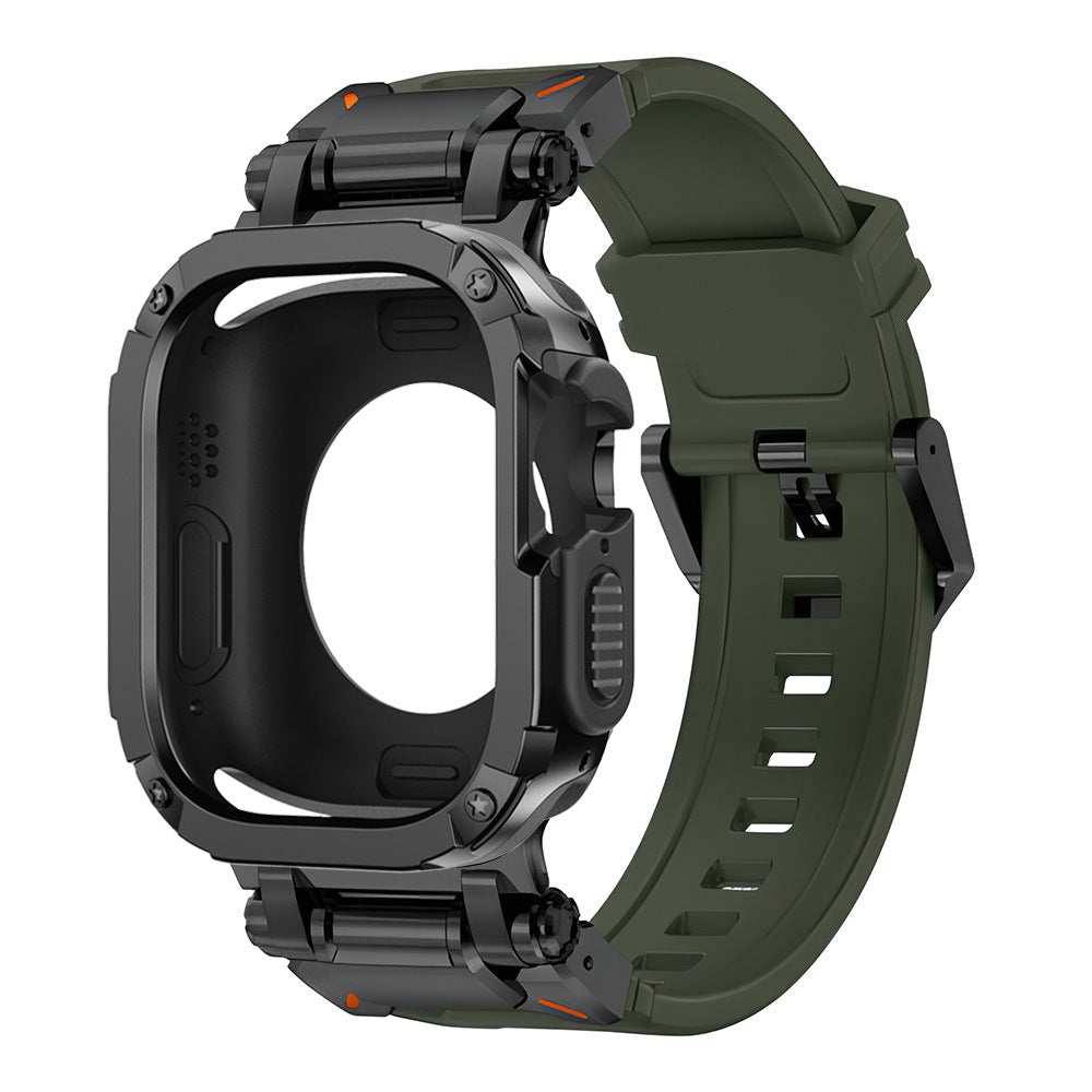 Capa 2 em 1 Explorer Tactical em Borracha Fluoro + TPU + PC para Apple Watch