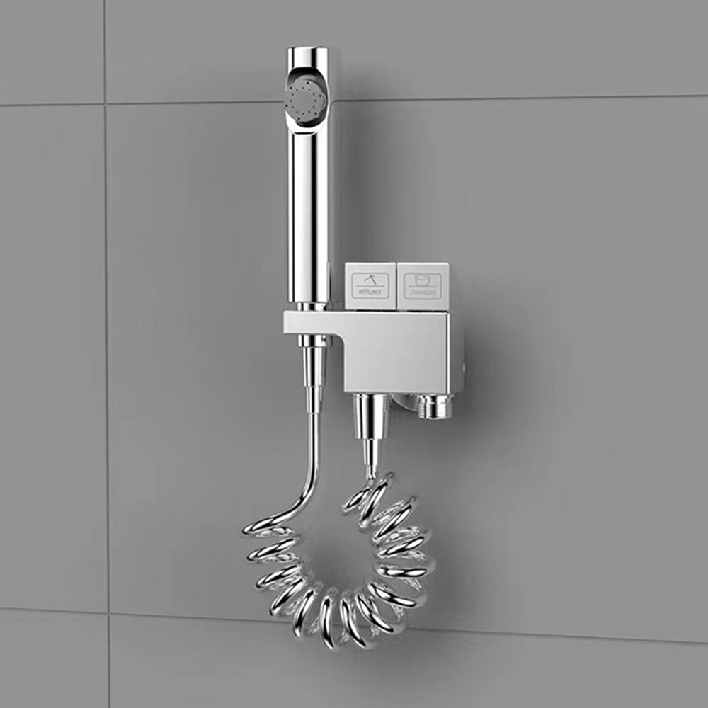Käsikäyttöinen WC-bidet-suihku kaksoisulostulokulmaventtiilillä