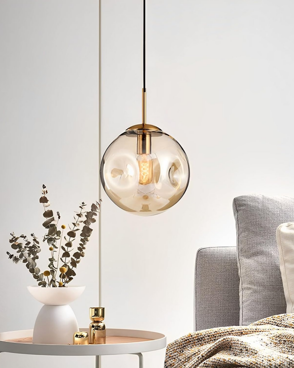 ثريا سقف زجاجية لون كهرماني من لومينارا | أورنتلي