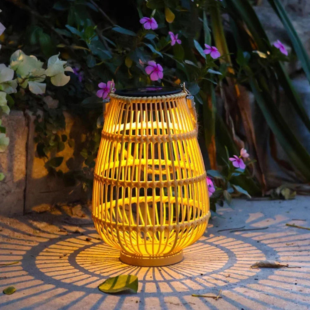 Lanterne tissée solaire Luna – Éclairage élégant intérieur et extérieur