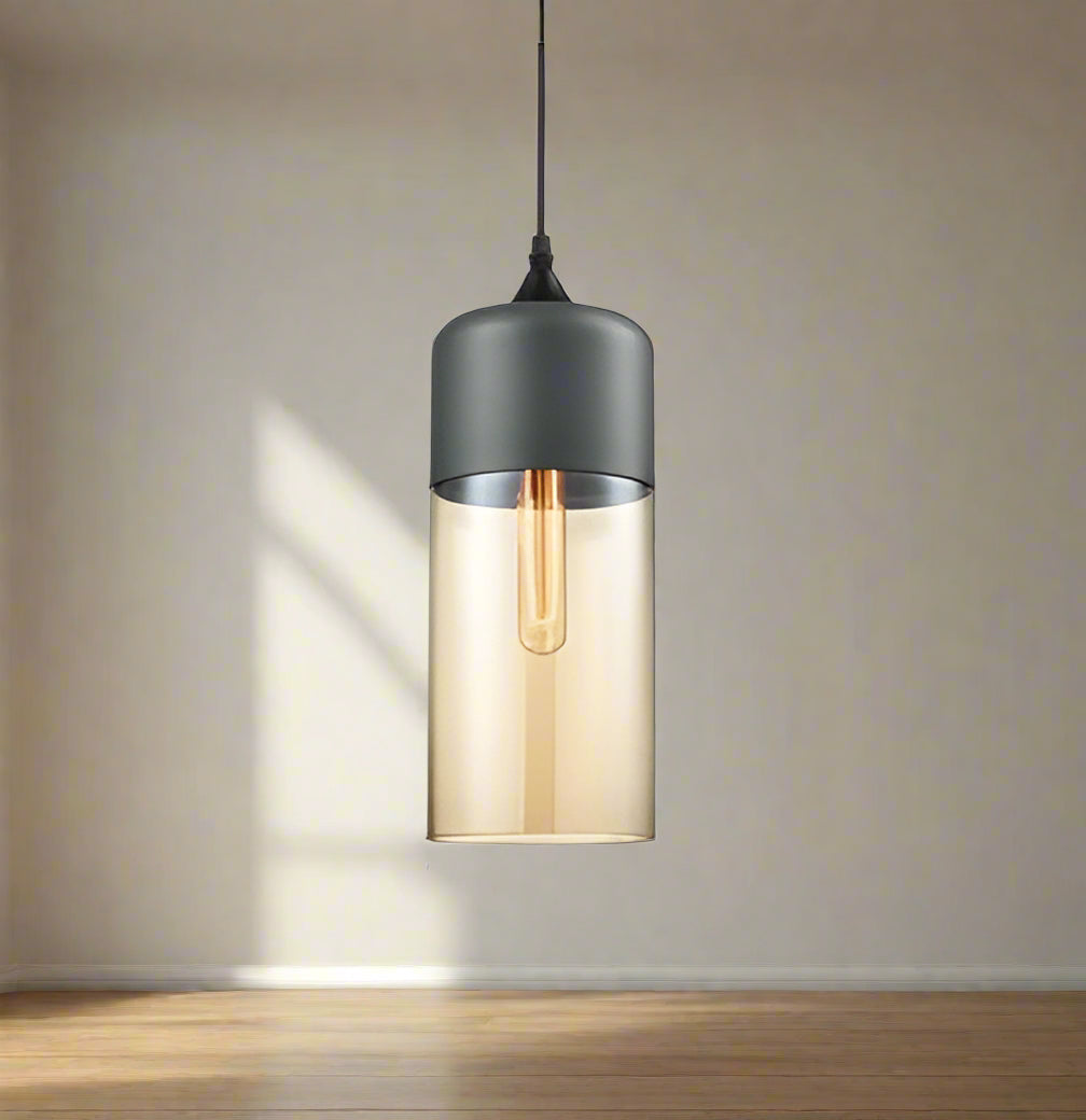 Lucevia | Luxurious Glass and Wood Pendant Light | Orntli
