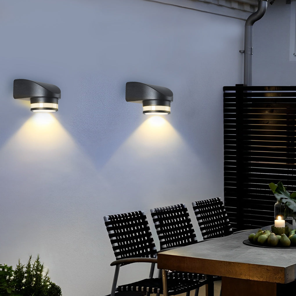 Lámparas circulares LED de pared Wiona — Láminas reflectantes integradas