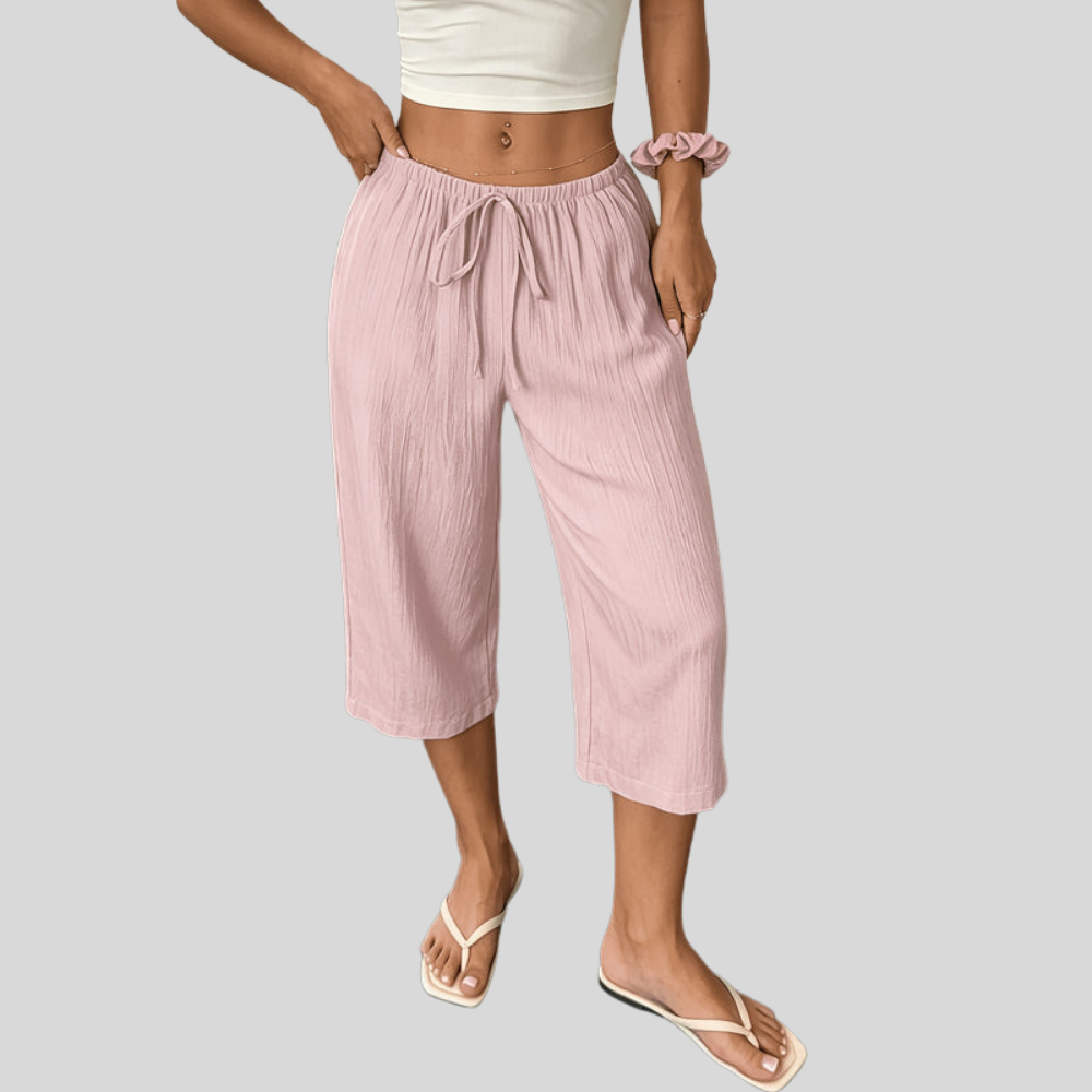 Pantalon Capri large décontracté