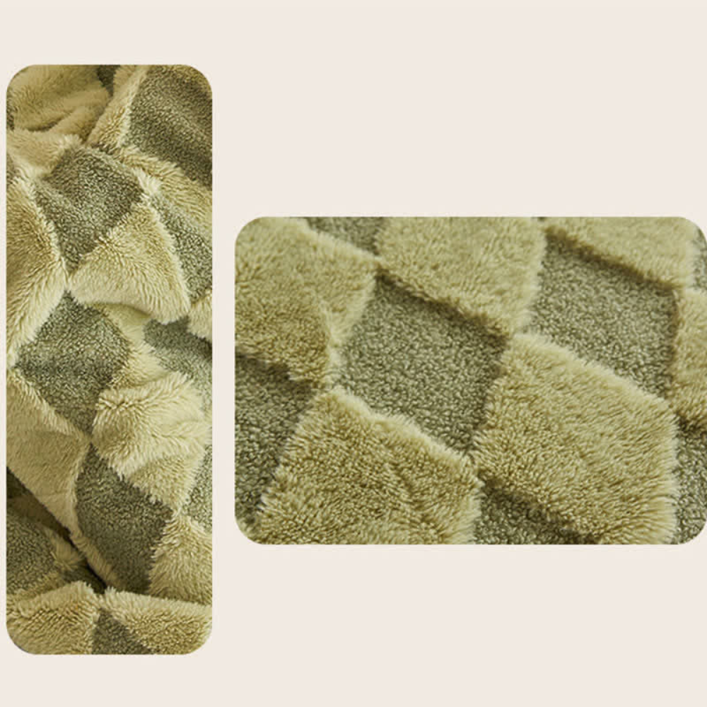 Coperta Comfort con Morbido Motivo a Diamante