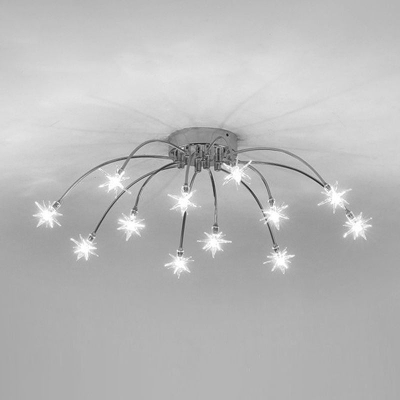 Arisha art déco-taklampa med stjärnmönster — täckning på 10-15㎡, varm belysning