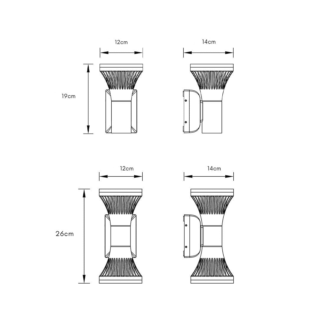 Venkovní nástěnné svítidlo Livi z tlakově litého materiálu — severské minimalistické svítidlo