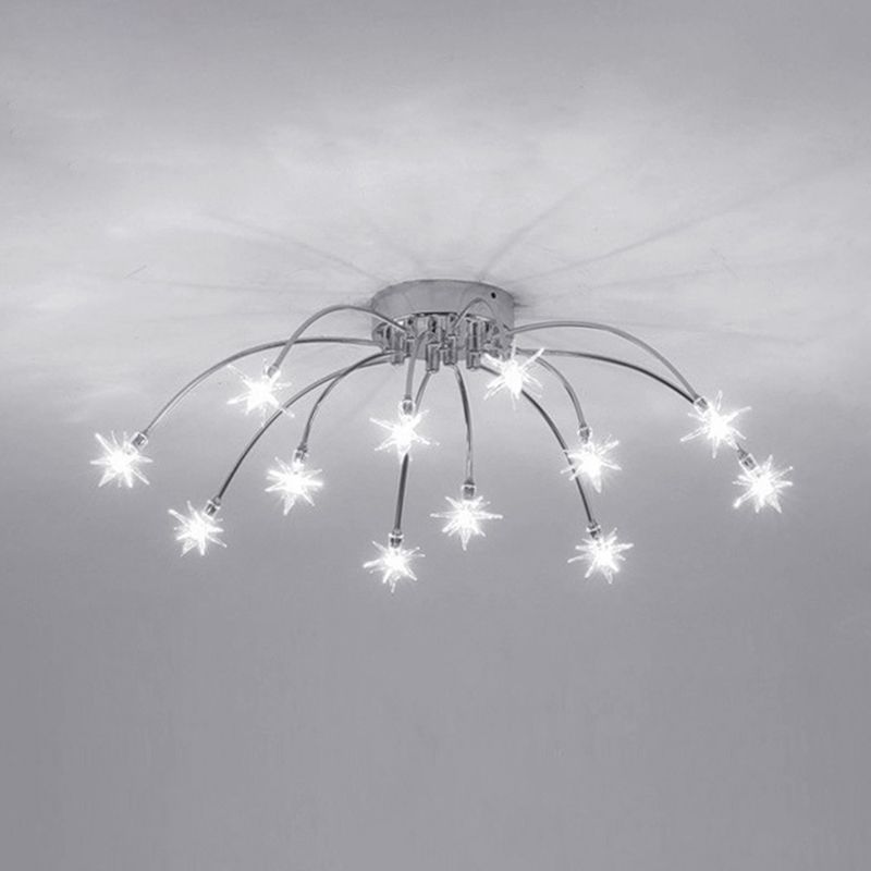 Arisha art déco-taklampa med stjärnmönster — täckning på 10-15㎡, varm belysning