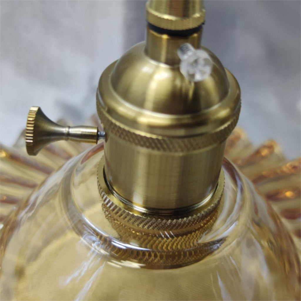 Retro LED závěsné svítidlo Valentina — barevný skleněný a kovový květinový design