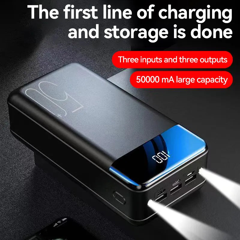100,000mAh Ultra-High Capacity Power Bank – Super Fast Charging for Phones, Tablets & Laptops
