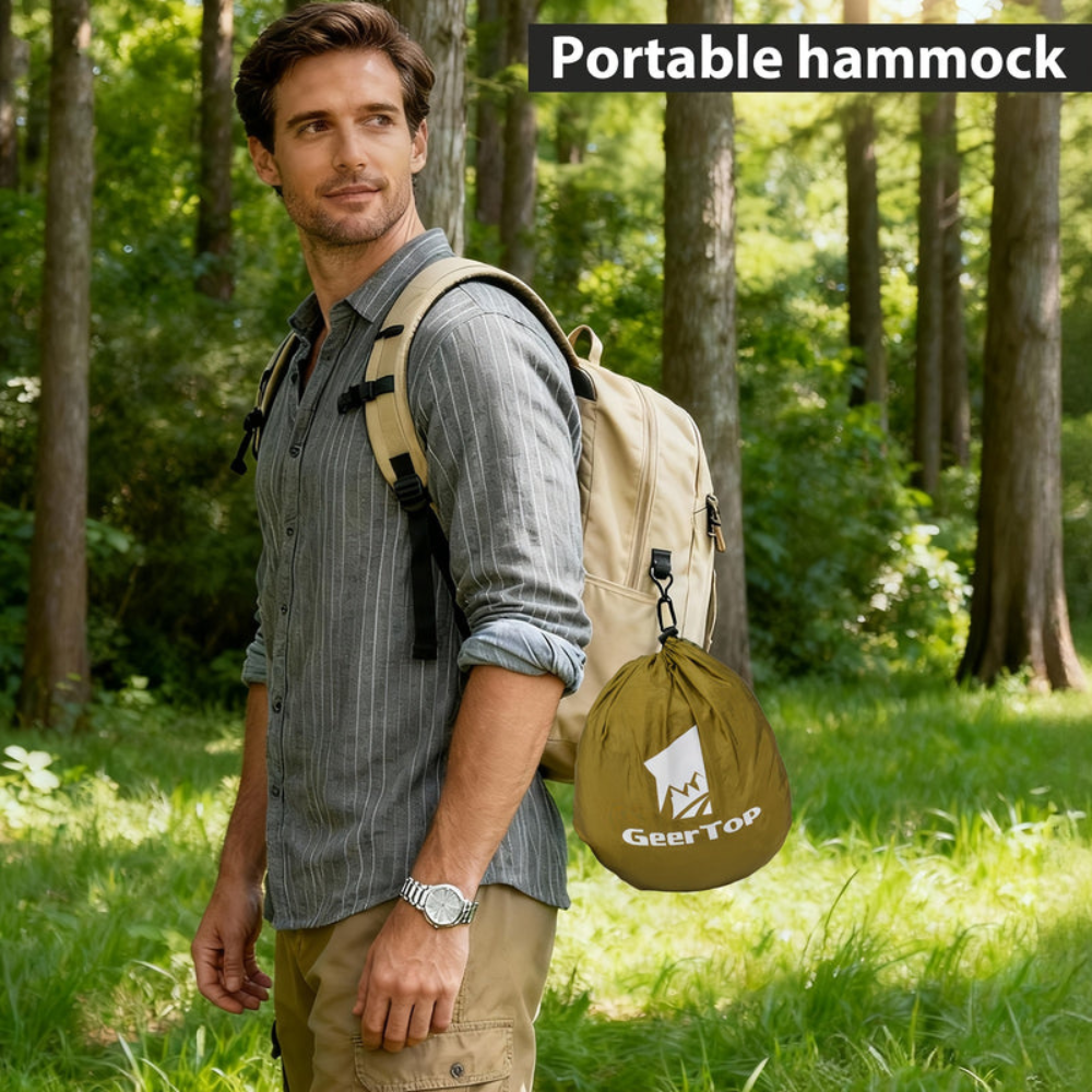 Camping Hammock with Mosquito Net and Sun Shelter