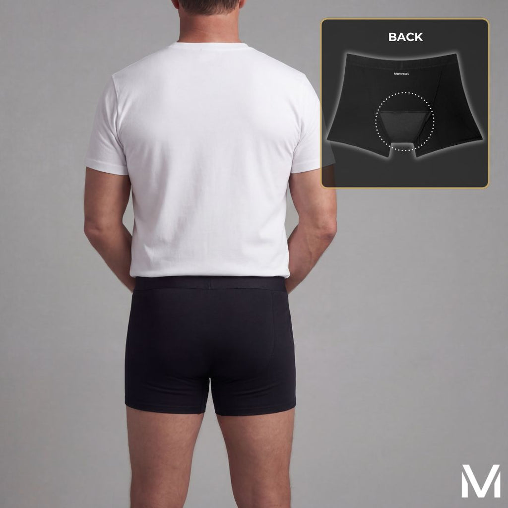 Férfi nedvszívó, szivárgásmentes boxeralsó – mosható, újrahasználható, S–8XL