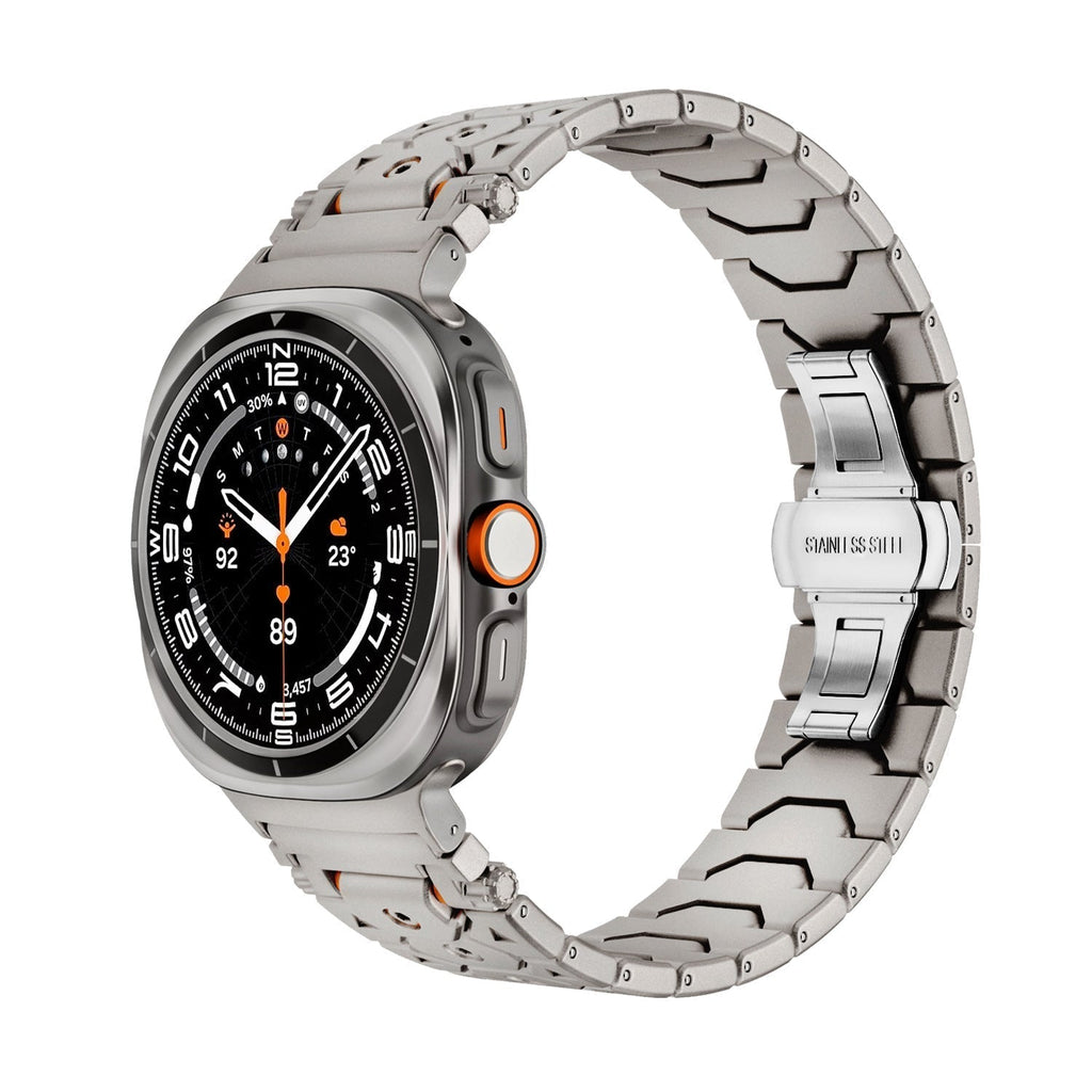 Luxus rozsdamentes acél szíj Samsung Galaxy Watch Ultra-hoz