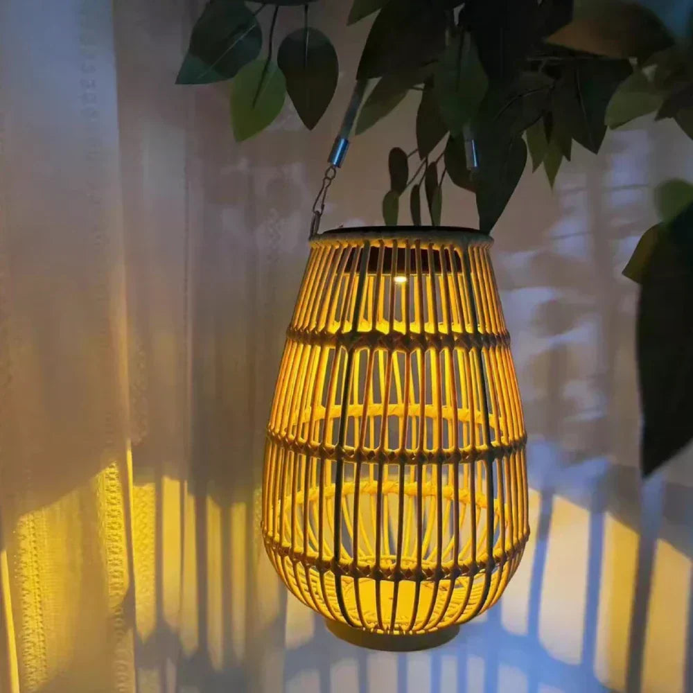 Lanterne tissée solaire Luna – Éclairage élégant intérieur et extérieur