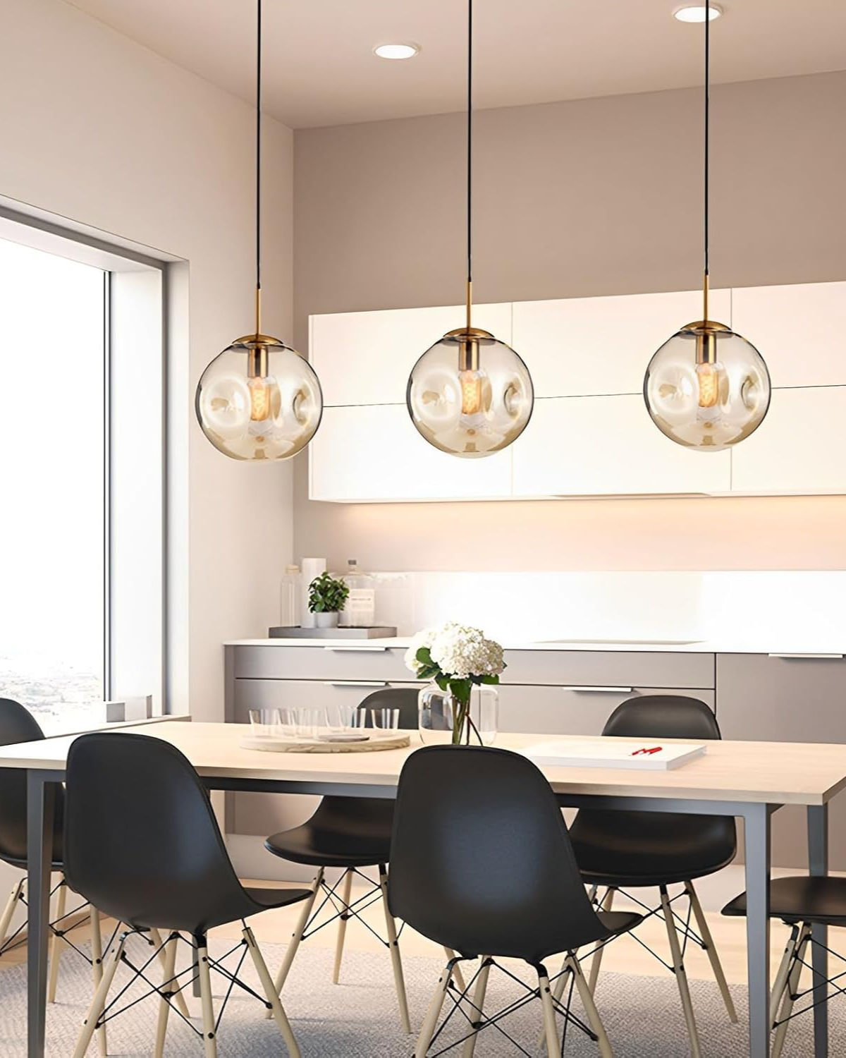 ثريا سقف زجاجية لون كهرماني من لومينارا | أورنتلي